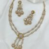 An elegant white stone necklace set